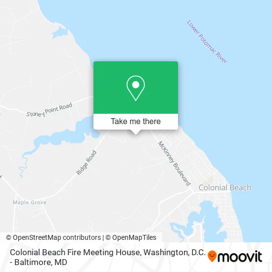 Mapa de Colonial Beach Fire Meeting House