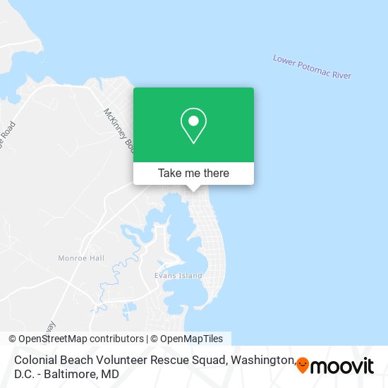 Colonial Beach Volunteer Rescue Squad map