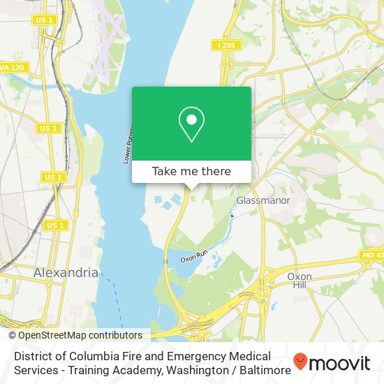 District of Columbia Fire and Emergency Medical Services - Training Academy map