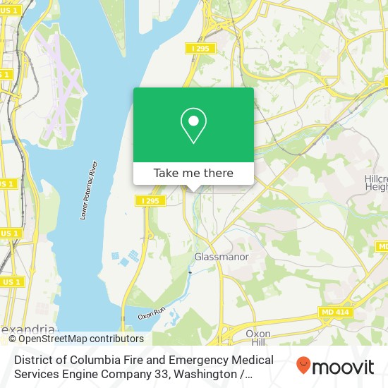 Mapa de District of Columbia Fire and Emergency Medical Services Engine Company 33