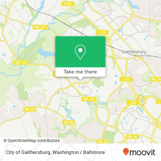 Mapa de City of Gaithersburg