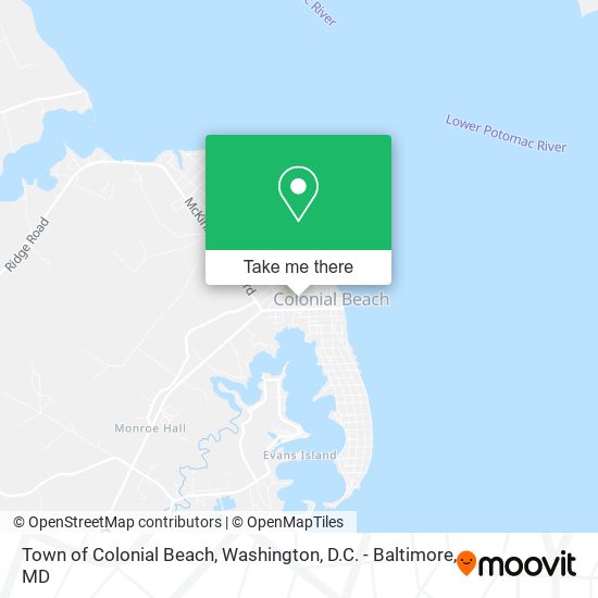 Town of Colonial Beach map