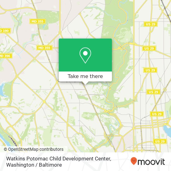 Mapa de Watkins Potomac Child Development Center