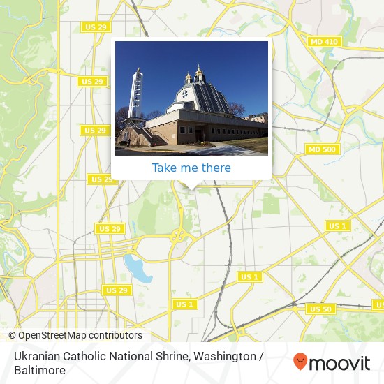 Ukranian Catholic National Shrine map