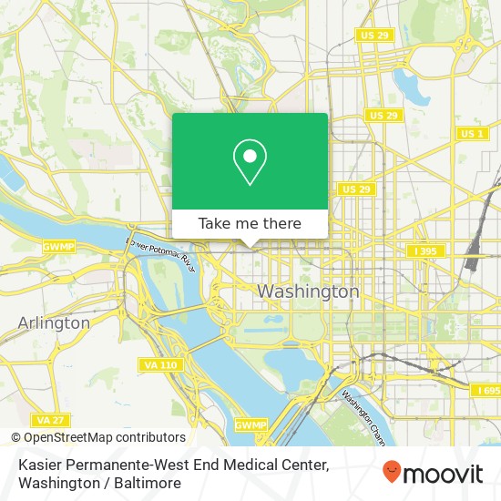 Kasier Permanente-West End Medical Center map