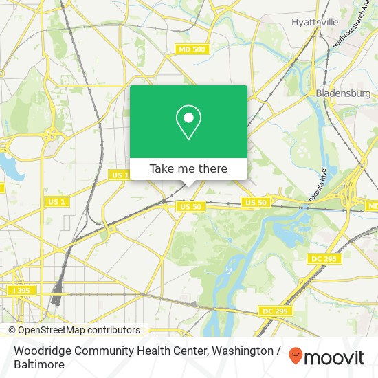 Woodridge Community Health Center map