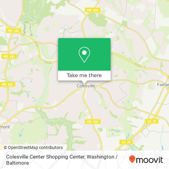 Mapa de Colesville Center Shopping Center