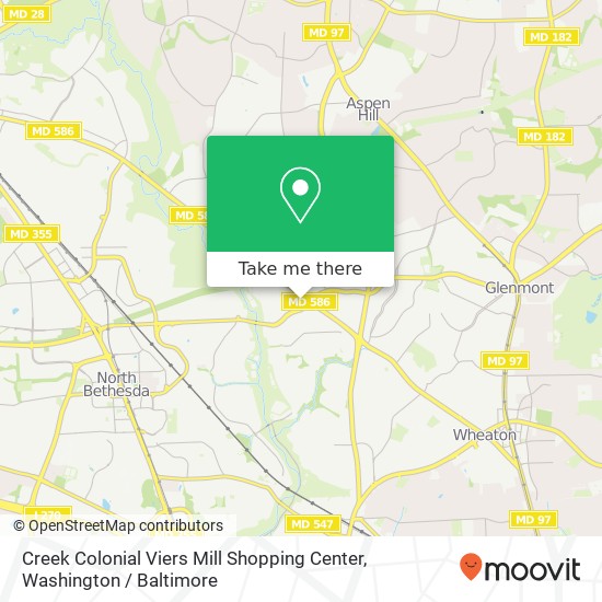 Creek Colonial Viers Mill Shopping Center map