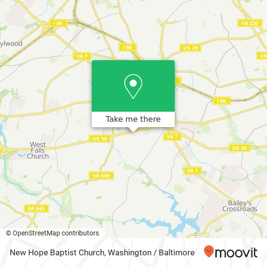 Mapa de New Hope Baptist Church