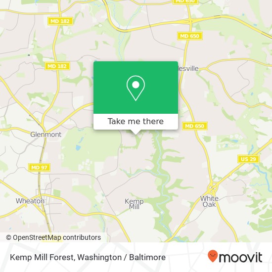 Mapa de Kemp Mill Forest