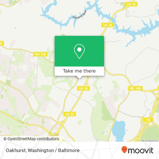 Mapa de Oakhurst