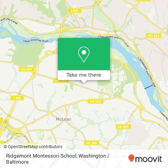 Mapa de Ridgemont Montessori School