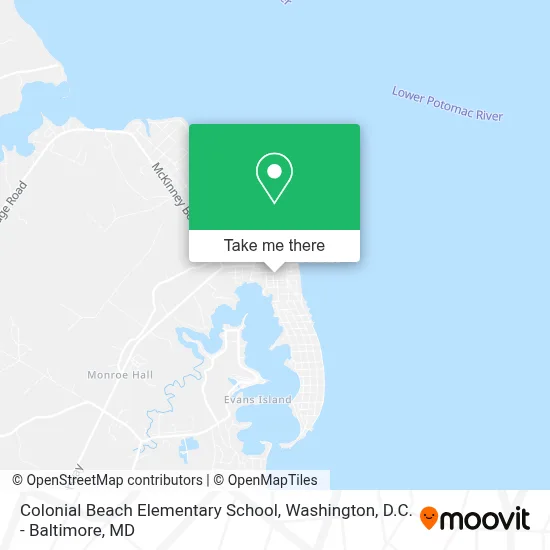Colonial Beach Elementary School map
