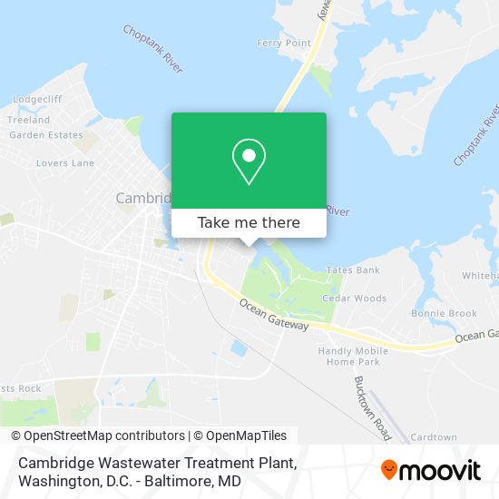 Cambridge Wastewater Treatment Plant map