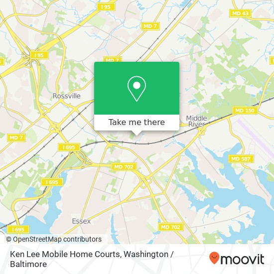 Mapa de Ken Lee Mobile Home Courts