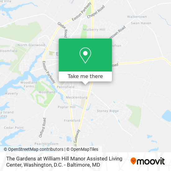 The Gardens at William Hill Manor Assisted Living Center map