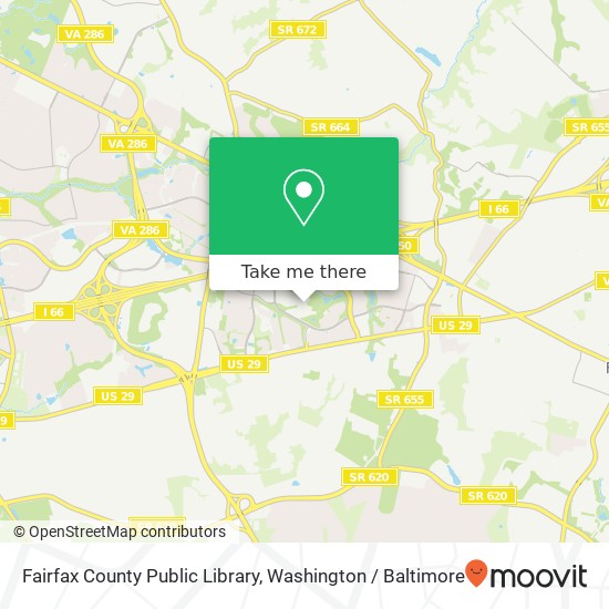 Mapa de Fairfax County Public Library