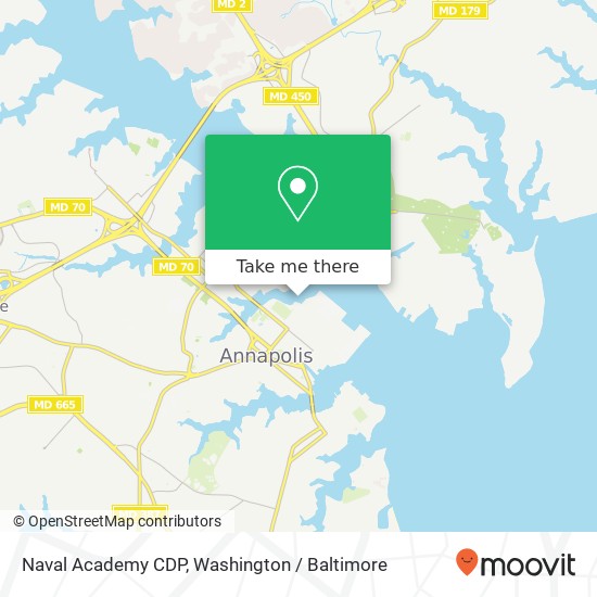 Naval Academy CDP map