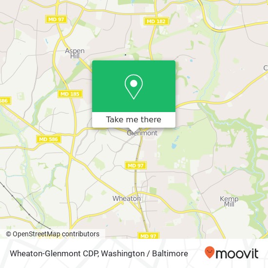 Mapa de Wheaton-Glenmont CDP