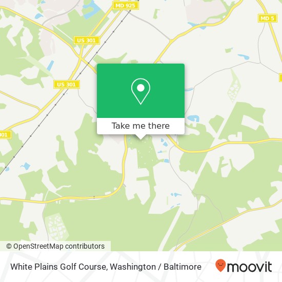White Plains Golf Course map