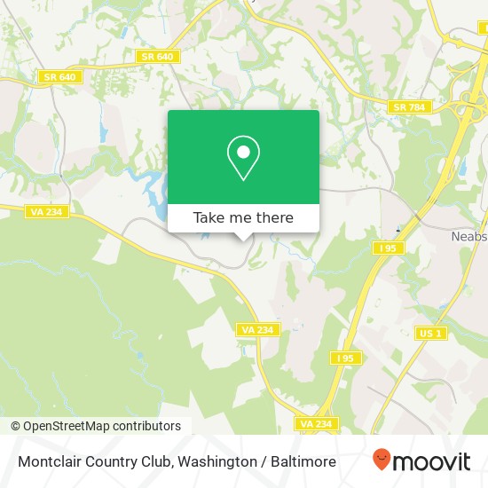 Montclair Country Club map