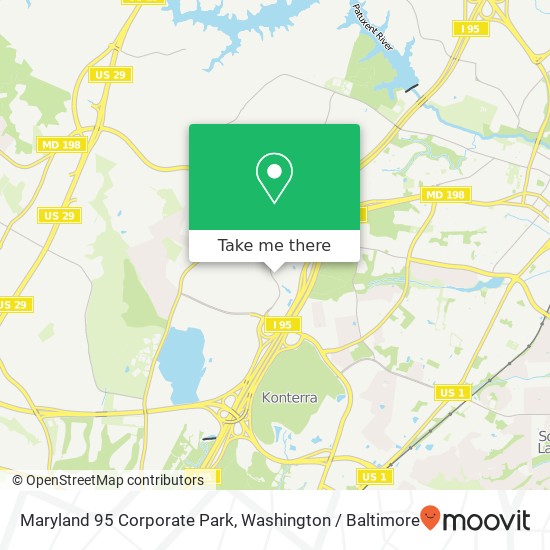 Mapa de Maryland 95 Corporate Park