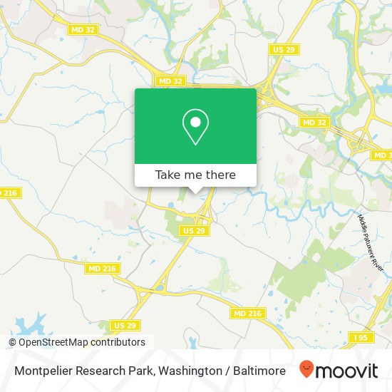 Mapa de Montpelier Research Park