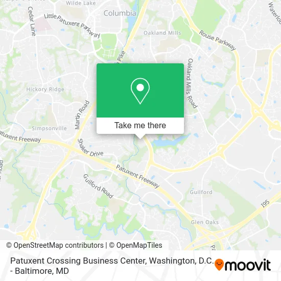 Patuxent Crossing Business Center map