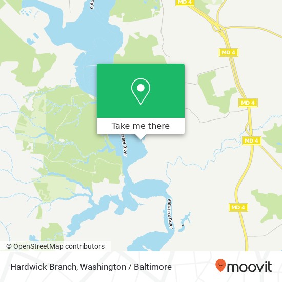 Mapa de Hardwick Branch