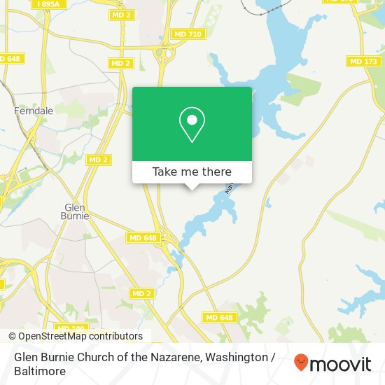 Mapa de Glen Burnie Church of the Nazarene