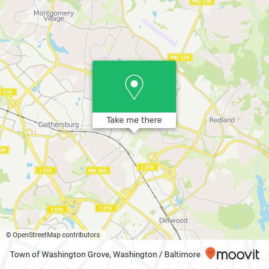 Mapa de Town of Washington Grove