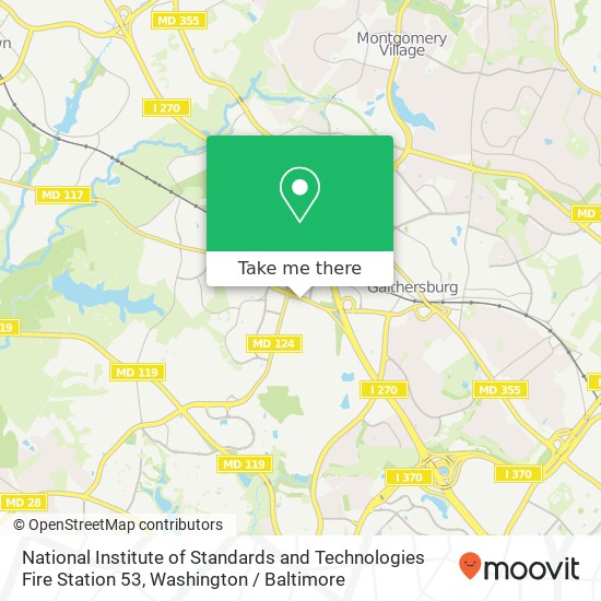 National Institute of Standards and Technologies Fire Station 53 map