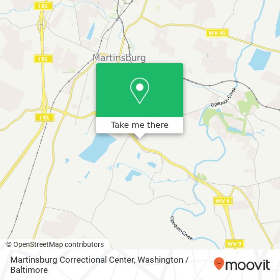 Mapa de Martinsburg Correctional Center