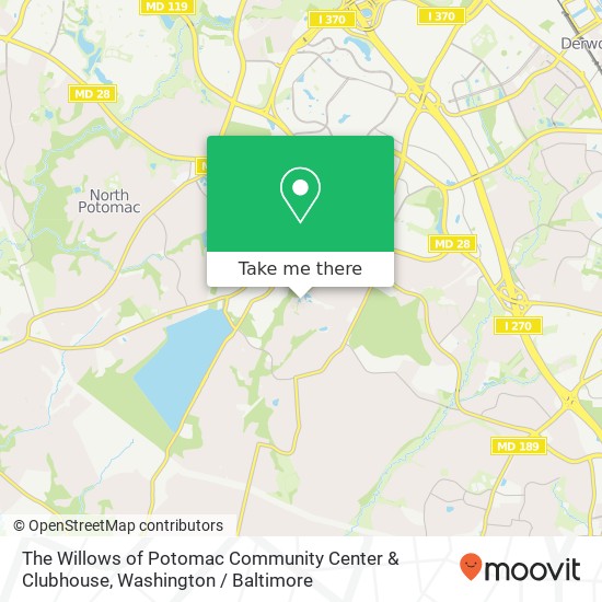 The Willows of Potomac Community Center & Clubhouse map