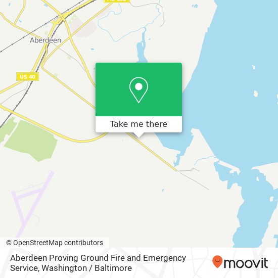 Aberdeen Proving Ground Fire and Emergency Service map