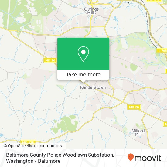 Mapa de Baltimore County Police Woodlawn Substation