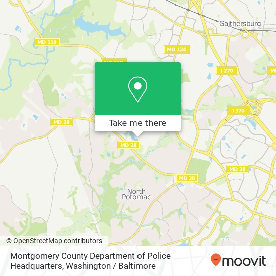 Montgomery County Department of Police Headquarters map
