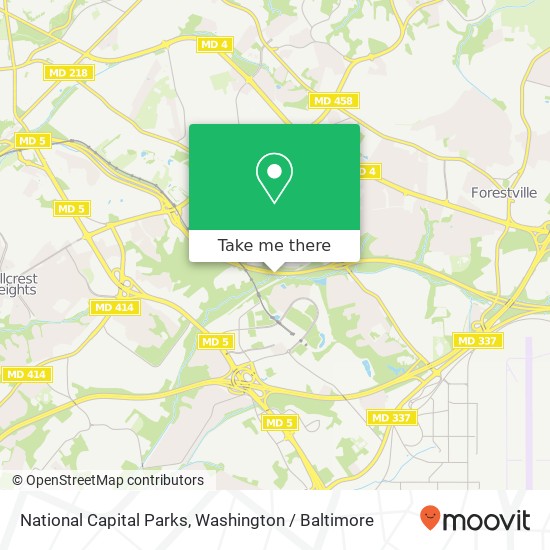 National Capital Parks map