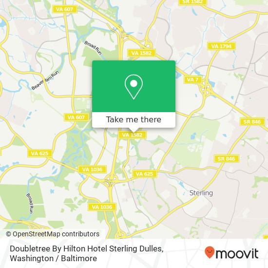 Doubletree By Hilton Hotel Sterling Dulles map