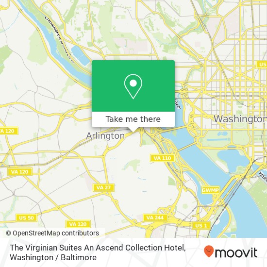 Mapa de The Virginian Suites An Ascend Collection Hotel
