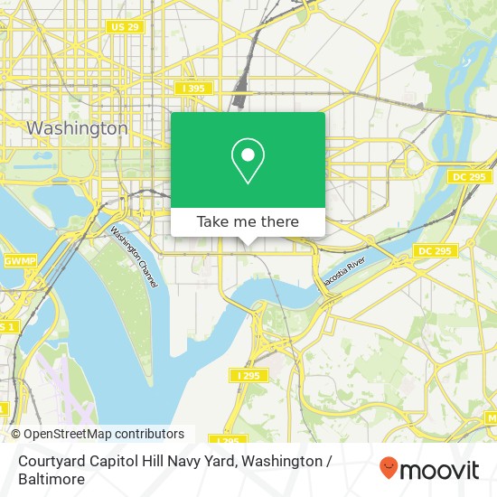 Mapa de Courtyard Capitol Hill Navy Yard