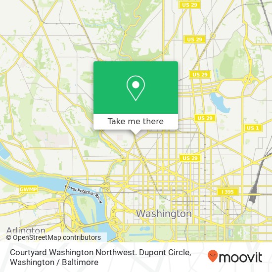 Courtyard Washington Northwest. Dupont Circle map