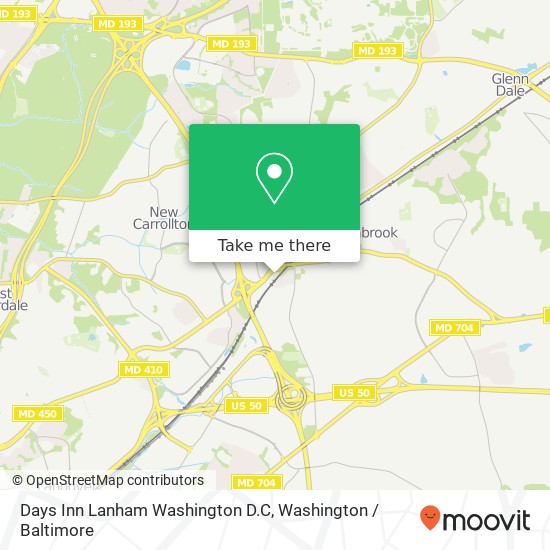 Mapa de Days Inn Lanham Washington D.C