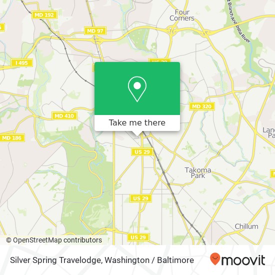 Mapa de Silver Spring Travelodge