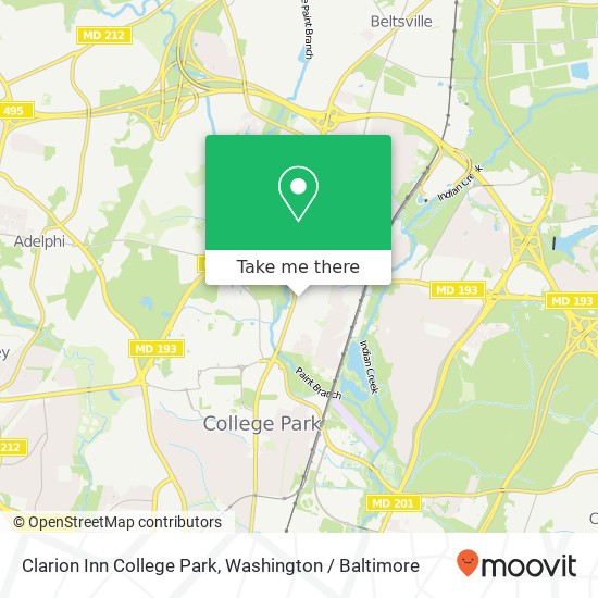 Mapa de Clarion Inn College Park