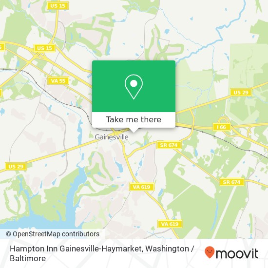 Hampton Inn Gainesville-Haymarket map