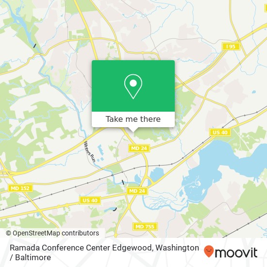 Ramada Conference Center Edgewood map