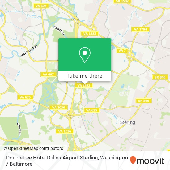 Doubletree Hotel Dulles Airport Sterling map