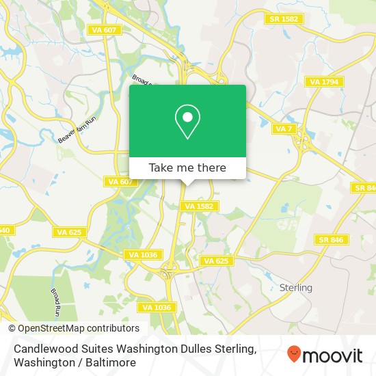 Candlewood Suites Washington Dulles Sterling map