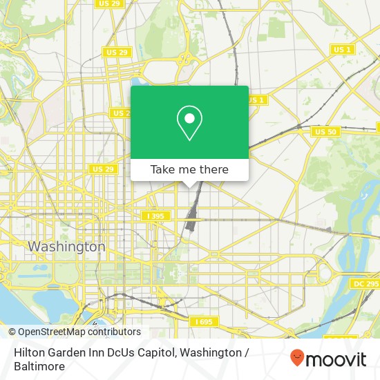 Hilton Garden Inn DcUs Capitol map